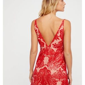 Free people night shimmers mini dress